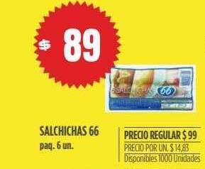Supermercados Vea Salchichas 66 oferta