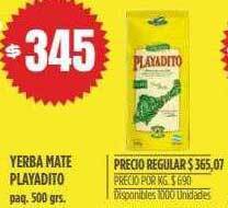 Supermercados Vea Yerba Mate Playadito oferta