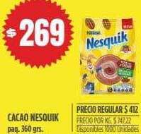 Supermercados Vea Cacao Nesquik oferta