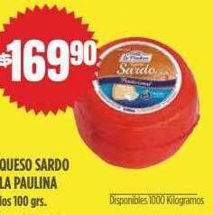Supermercados Vea Queso Sardo La Paulina oferta