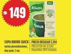 Supermercados Vea Sopa Knorr Quick oferta
