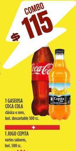 Supermercados Vea 1 Gaseosa Coca Cola + 1 Jugo Cepita oferta