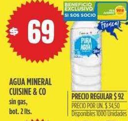 Supermercados Vea Agua Mineral Cuisine & Co oferta
