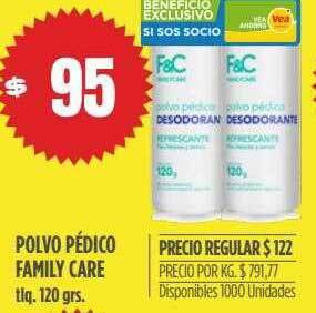 Supermercados Vea Polvo Pédico Family Care oferta