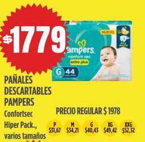 Supermercados Vea Pañales Descartables Pampers oferta