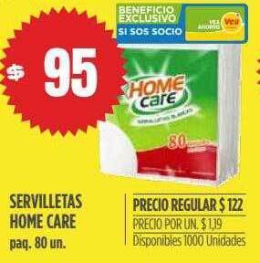 Supermercados Vea Servilletas Home Care oferta