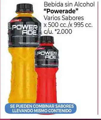 La Anonima Powerade Bebida Sin Alcohol x 500cc oferta