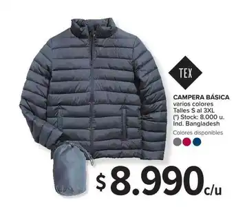 Carrefour Tex Campera Básica Varios Colores oferta