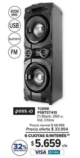Carrefour Poss Torre Psbtst410 32% Descuento oferta