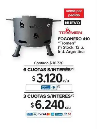 Carrefour Tromen Fogonero 410 oferta
