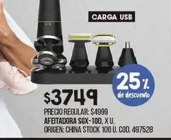 Coto Afeitadora Sgx-100 25% De Descuento oferta