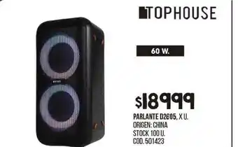 Coto Parlante D2605 Tophouse oferta