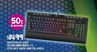 Coto Teclado Gamer Kb487l 50% De Descuento oferta