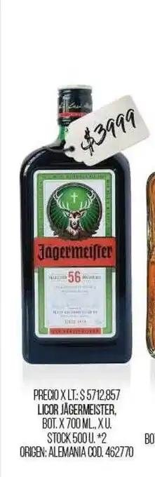 Coto Licor Jagermeister oferta