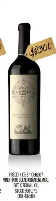 Coto Vino Tinto Blend Gran Enemigo oferta