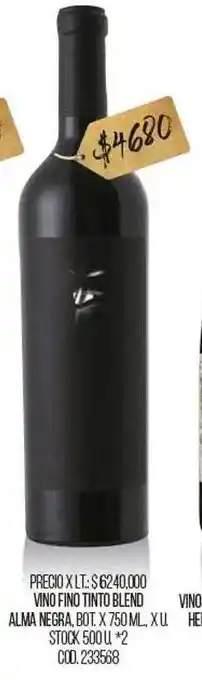 Coto Vino Fino Tinto Blend Alma Negra oferta