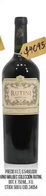Coto Vino Malbec Colección Rutini oferta