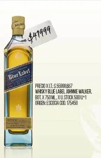 Coto Whisky Blue Label Johnnie Walker oferta