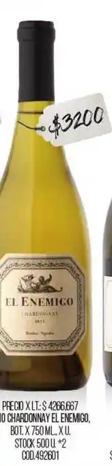 Coto Vino Chardonnay El Enemigo oferta