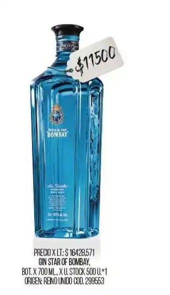 Coto Gin Star Of Bombay oferta