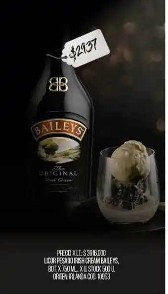 Coto Licor Pesado Irish Cream Baileys oferta
