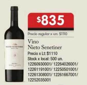 Disco Vino Nieto Senetiner oferta