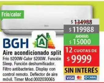 Casa Silvia Bgh Aire Acondicionado Split oferta