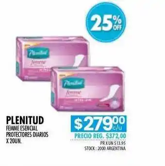 Pigmento Plenitud Femme Esencial Protectores Diarios 25% Off oferta
