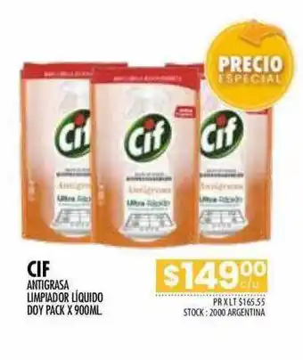 Pigmento Cif Antigrasa Limpiador Líquido oferta