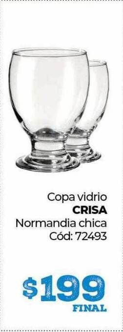 Diarco Copa Vidrio Crisa Normandia Chica oferta