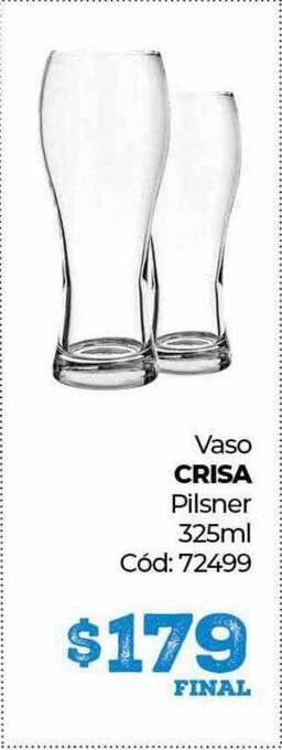 Diarco Vaso Crisa Pilsner oferta