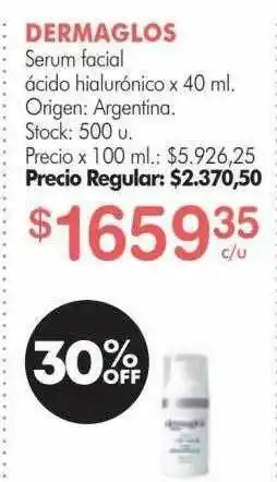 Simplicity Dermaglos Serum Facial ácido Hialurónico 30% Off oferta