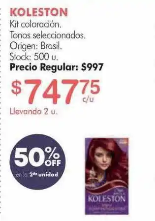 Simplicity Koleston Kit Coloración 50% Off En La 2da Unidad oferta