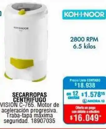 Perozzi Secarropas Centrifugo Koh-i-noor oferta