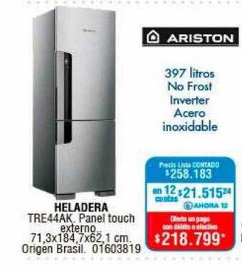 Perozzi Heladera Ariston oferta