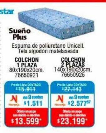 Perozzi Colchon 1 Plaza Colchon 2 Plazas Suavestar oferta