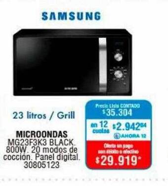 Perozzi Microondas Samsung oferta