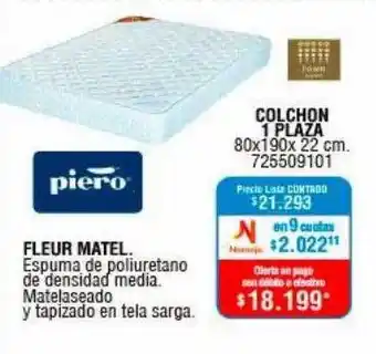 Perozzi Fleur Matel Piero Colchon 1 Plaza oferta