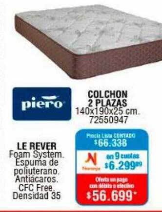 Perozzi Colchon 2 Plazas Piero oferta