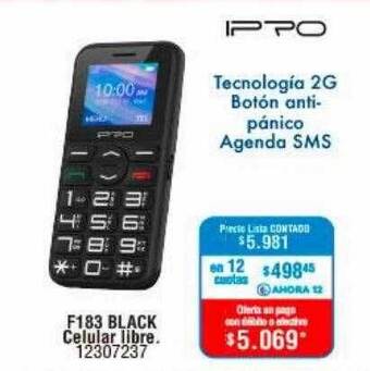 Perozzi Ipro F183 Black Celular Libre oferta