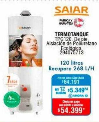 Perozzi Saiar Termotanque oferta