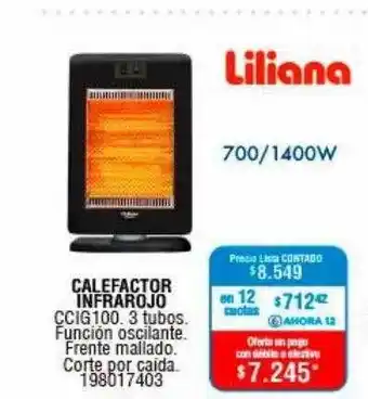 Perozzi Liliana Calefactor Infrarojo oferta