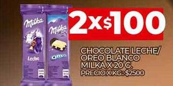 Supermercados DIA Chocolate Leche Oreo Blanco Milka oferta