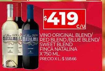 Supermercados DIA Vino Original Blend Red Blend Blue Blend Sweet Blend Finca Natalina oferta