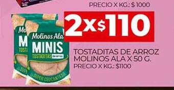 Supermercados DIA Tostaditas De Arroz Molinos Ala oferta