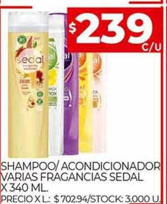 Supermercados DIA Shampoo Acondicionador Varias Fragancias Sedal oferta