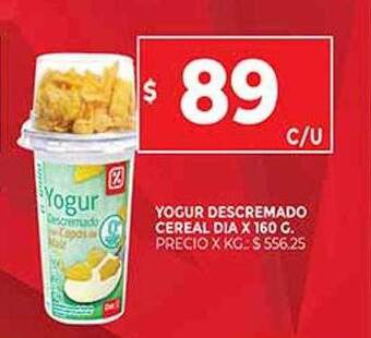 Supermercados DIA Yogur Descremado Cereal Dia oferta