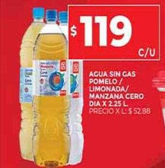Supermercados DIA Agua Sin Gas Pomelo Limonada Manzana Cero Dia oferta
