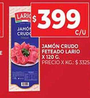 Supermercados DIA Jamón Crudo Feteado Lario oferta