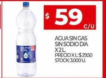 Supermercados DIA Agua Sin Gas Sin Sodio Dia oferta